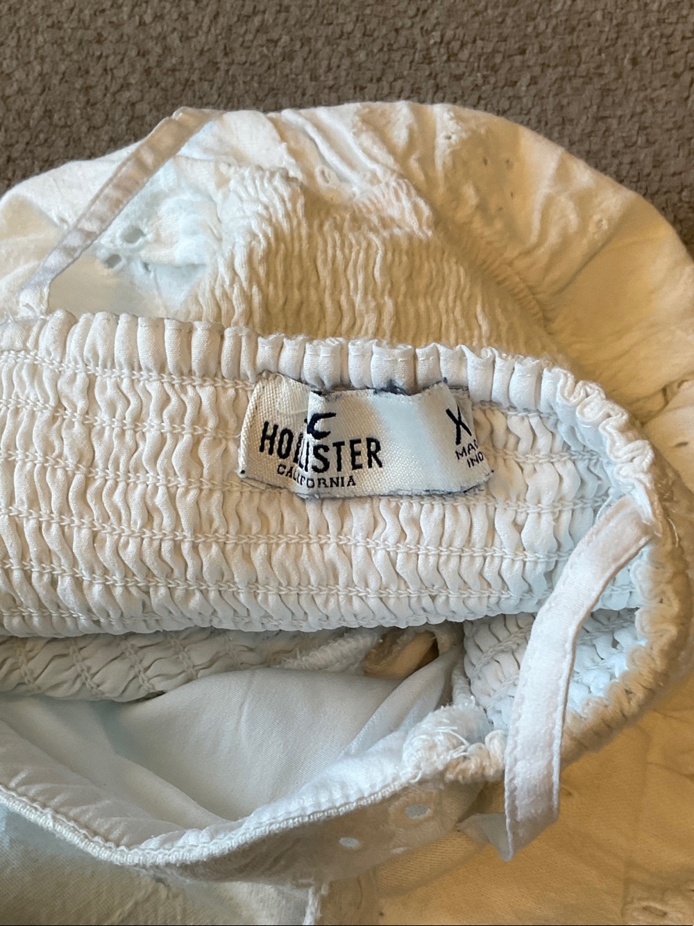Hollister White Eyelet Button Romper - Picture 7 of 7